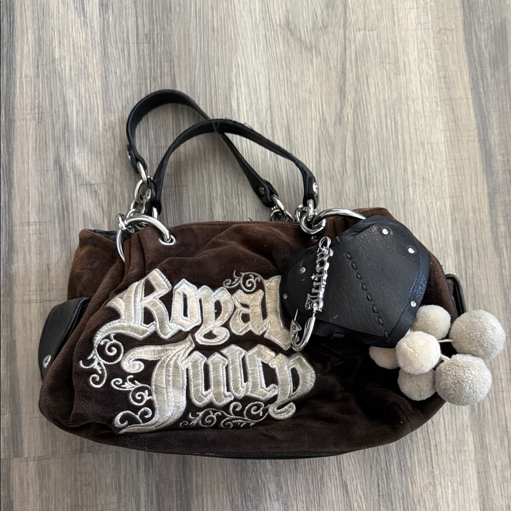 Juicy Couture Brown and Black Shoulder Bag